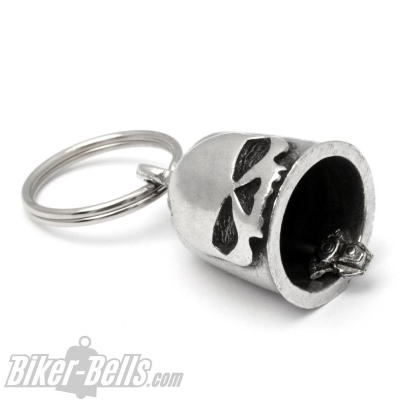 Big Skull Biker-Bell Skull Motorcycle Bell Lucky Charm Gremlin Bell